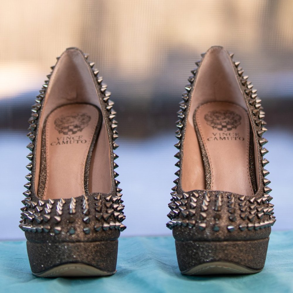 Vince Camuto "Madelyn" studded platform pumps 37